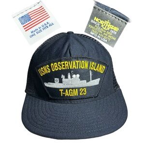 Vtg United States Ship T-AGM SnapBack Hat